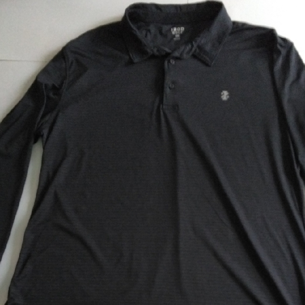 Men's Black Izod Golf Long Sleeve Polo Shirt Size‎ XXL